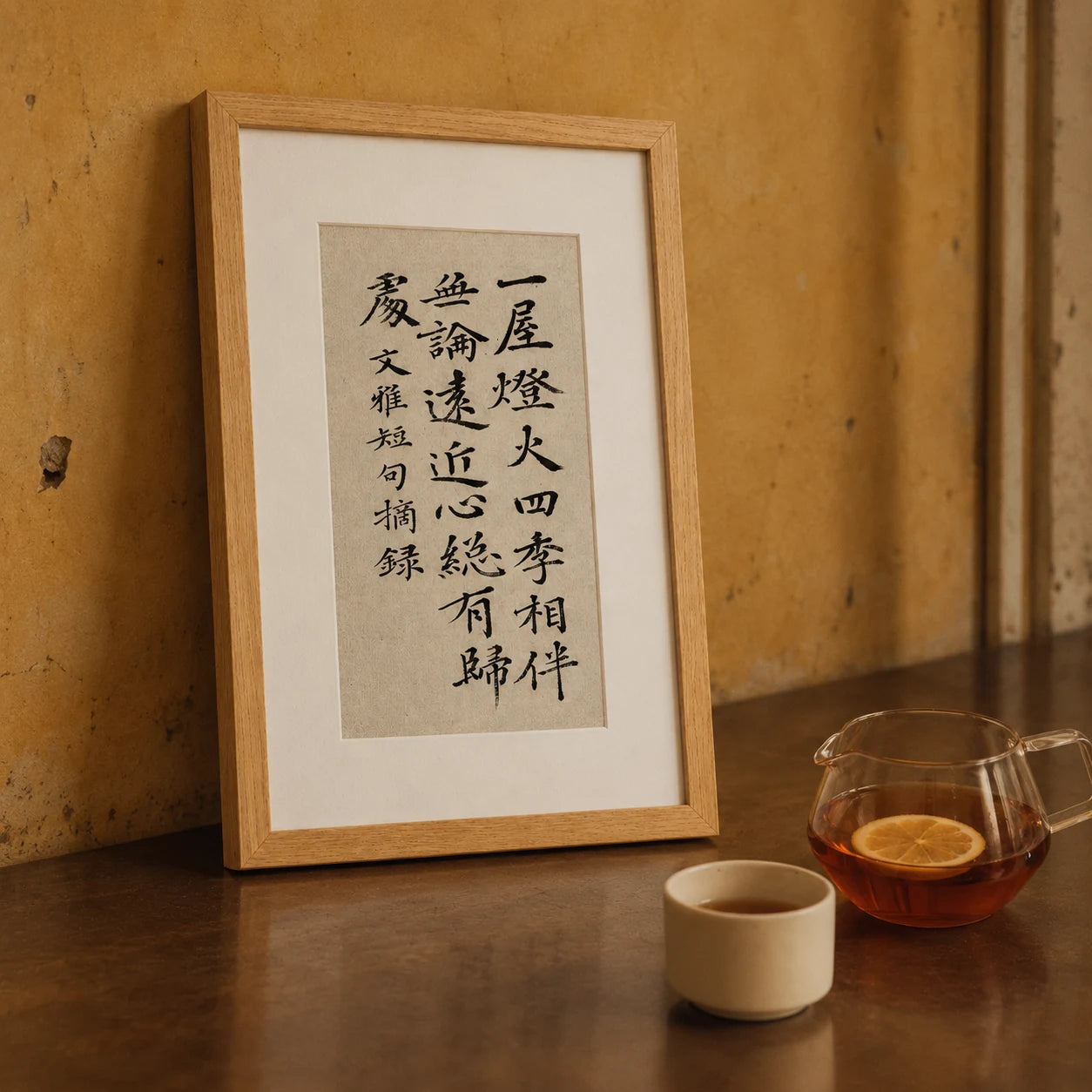 Application inspiration: a longer home work displayed in a frame