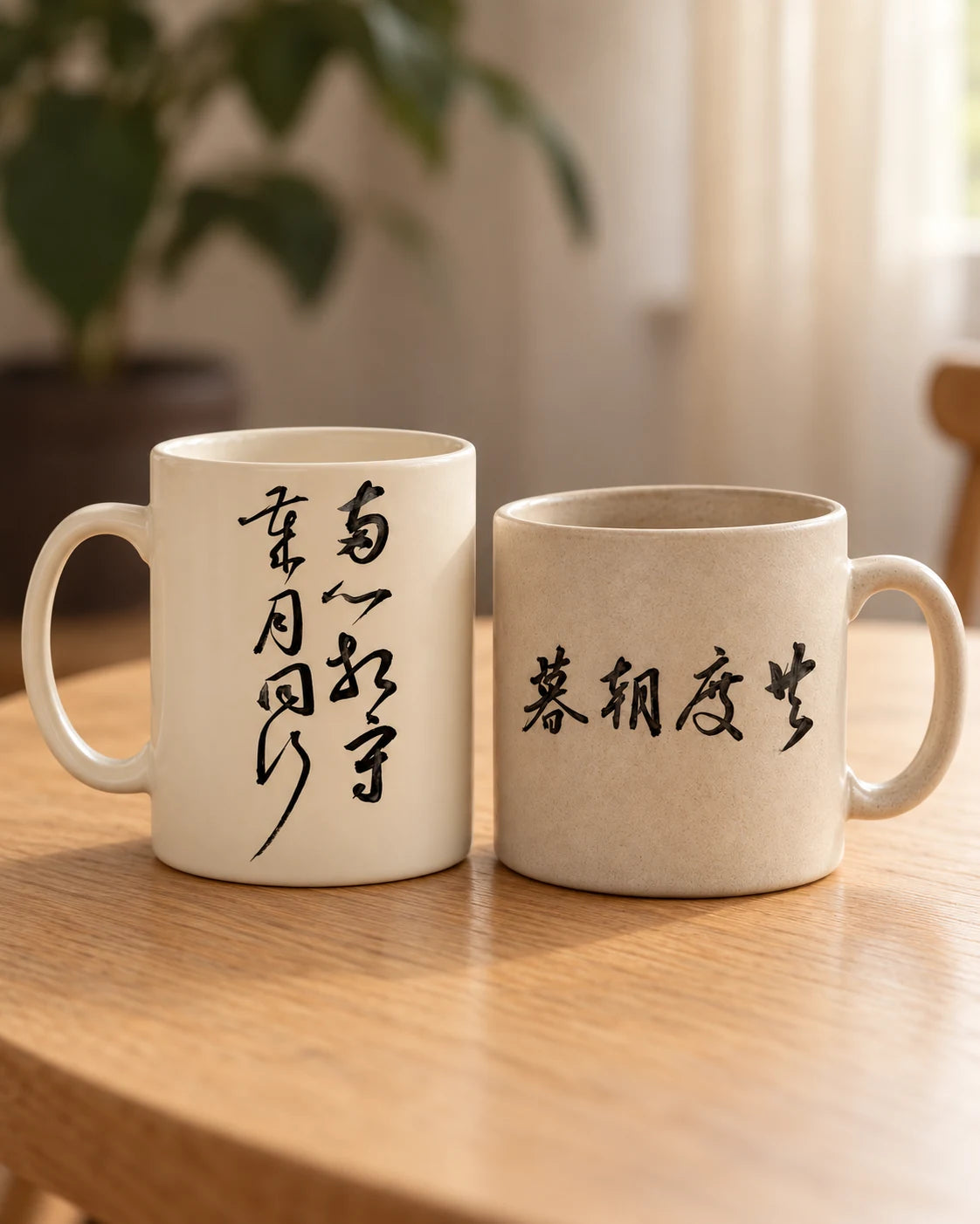 Application inspiration: two related originals on ceramic mugs