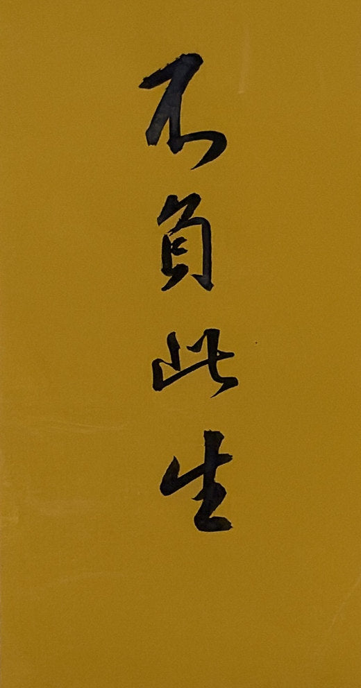 Third original: 不负此生 on warm paper